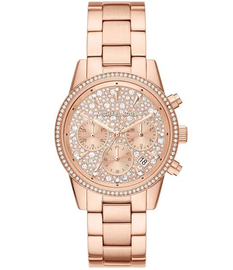 Michael Kors Women's Ritz Chronograph Rose Gold.